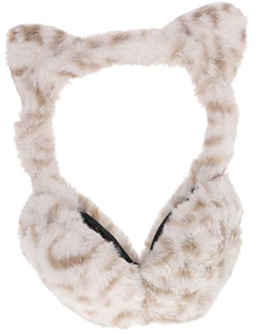 Leoparden Ohrenwärmer für Damen, Flauschig, Warm, Winterlich, Bequem
