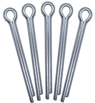 SKIR'CO (25 Stück) Splinte aus verzinktem Stahl 6,3 x 63 mm, Splintstifte, DIN 94, Splinte aus Metall