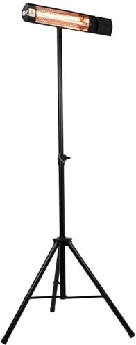 SIP Infrared Halogen Heater 230V 2kW Electric Patio Heater with Remote Control & Stand 6820 BTU/hr