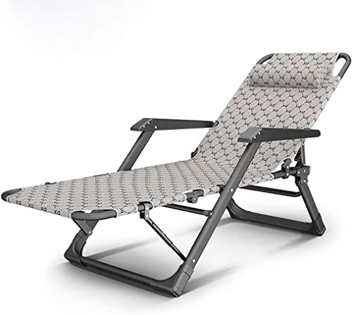 Hopfällbara solstolar Fristående hopfällbara stol, vilstol, metallram hopfällbar stol, kan luta sig tillbaka i solen, uteterrass solstol, multi-position, stabil drift, Ea