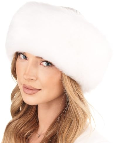 Futrzane Siberian Mütze mit Fellrand - Fellmütze Damen - Pelz und Leder Hut