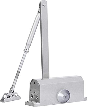 Feder-Türschließer mit offenem Halt, sanft schließend, mit automatisch verstellbarem Arm, betrieben für Gewerbe und Zuhause, 40–85 kg Gewicht, 3 Größen (groß)