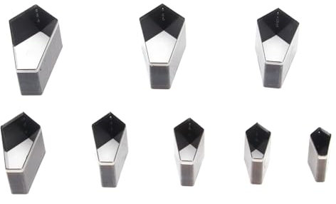 Kuuleyn 8-teiliges Leder-Stanzwerkzeug, Hohlstanzwerkzeug, Diamantform, Stanzschablonen-Set, Lederstanzen-Set für Tasche, Gürtel, Geldbörse, DIY