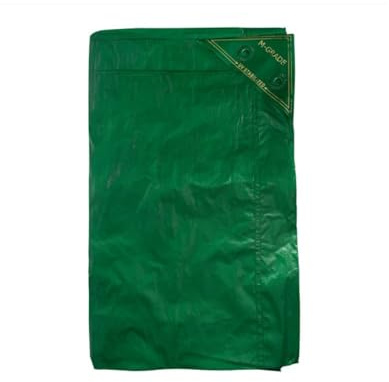 4x5m Green Tarpaulin - 100gsm Heavy Duty Tarp Sheet Cover - 13.12ft x 16.40ft Waterproof Multi-Use Sheet with Eyelets for Garden, Caravan, Camping, Ground Cover……