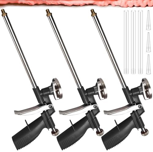 3 pezzi pistola a schiuma, pistola per schiuma da costruzione, pistola in schiuma PU, pistola per schiuma di montaggio, schiuma di costruzione, pistola per schiuma di costruzione per uso professionale