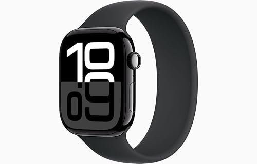 Apple Watch Series 10 [GPS, 42mm] - Midnight Aluminium Case with Black Sport Band (Renewed)
