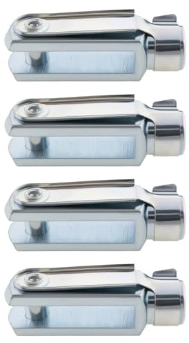 Be In Your Mind 4Pcs M8 Clevis Fork Long with Spring Pin Right Hand Thread Air Cylinder Rod Clevis End Female Thread Y Connector 58mm Length
