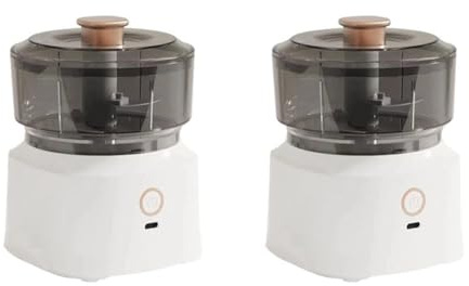 Plookyoe Mini Wireless Electric Garlic Press Dual-Purpose Kitchen Food Grinder Rechargeable Meat Grinder Vegetable,White