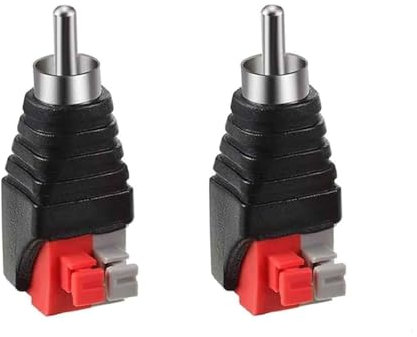 umyeoqoyo RCA Stecker 2 Stück RAC an AV Schraubklemme Cinch, Lautsprecherstecker