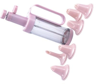 VINTORKY Dessert Decorator Tool Cookie Press Machine Cream Gun Biscuit Maker Ergonomic Handle Easy to Use Clean