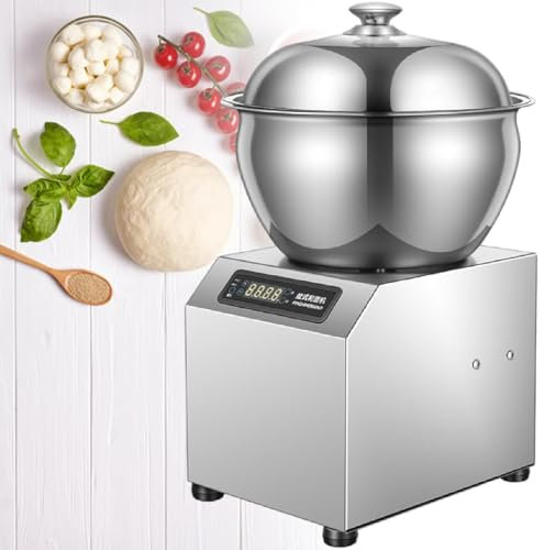 5/8KG(11/18LBS) Impastatrice Commerciale, 1800W Impastatrice Elettrica, Impastatrice Stand in Acciaio Inox per Pane Doppia Rotazione per Ristorante Pizzeria,5KG