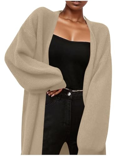 Cardigan Donna Lungo Cardigan Invernale Lungo, Pulsante Cardigan Cappotto Cavo Maglia Grosso Maglione Oversize Morbido Aperto Frontale Cardigan Donna Maglia Golfini Donna Lana Outwear Cappotto