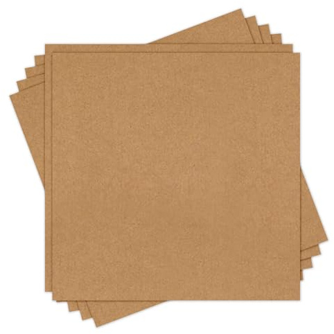 Brown Cardstock 12x12, 24 Sheets Goefun 80lb Heavyweight Kraft Paper Cardstock, Thick Brown Construction Paper for Card Making, Printing, Crafts, Invitations, DIY, Businnes