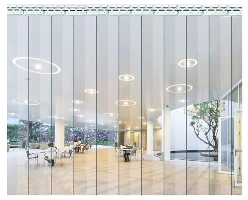 PVC Lamellenvorhang Streifenvorhang，Transparent Streifenvorhang,Lamellen Stallvorhang PVC Lamellenvorhang，Industrie-Streifenvorhang für Innen- und Außenbereiche(180x260cm/70.86x102.3in)