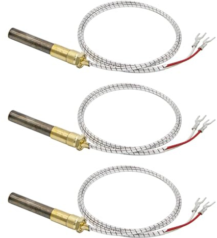 Rastapulz 36 750 MV - Colonna termica adatta per Heat Glo Heatilator, 750 ℃ Millivolt termocoppia per camini Q313A, 3 pezzi