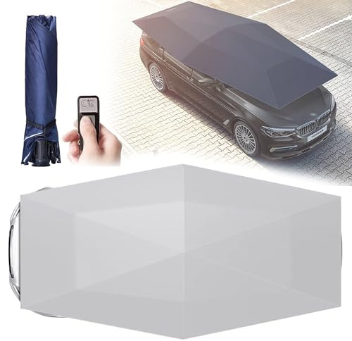 Cochera plegable automática con control remoto con batería extraíble, toldo de protección solar portátil para cubierta de vehículo