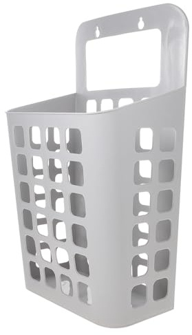 TOGEVAL Cesta de Ropa Sucia Plegable Organizador Desmontable para Colgar de Plástico Pp Gris Gran Capacidad Adecuado para Cuarto de Lavado o Vestidor