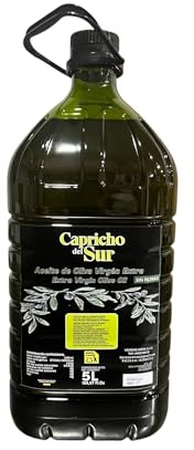 Capricho del Sur Aceite de Oliva Virgen Extra Sin Filtrar – AOVE Premium Extracción en Frío, Sabor Intenso y Natural, Rico en Antioxidantes, Ideal para Tostadas y Ensaladas (5 Litros, Pack 1)