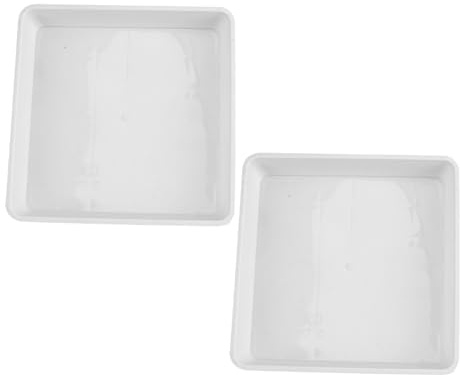 Gatuida Sottovaso Quadrato 35x35 in Plastica Bianco, per Piante e Fiori, Leggero e Resistente alle Crepe, per Casa e Giardino