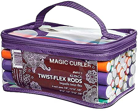 42-pack Bendy Rollers Durable Foam Curler Roller Set Hair Bendy Curlers Tool DIY Salon Hair Styling Curling Sticks with Case