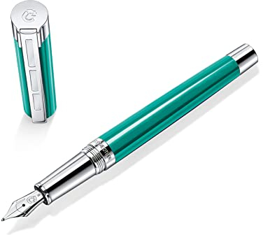 STAEDTLER Initium Resina Füllhalter, türkises Edelharz, B, Made in Germany, mit edler Geschenkverpackung, 9PB1135B