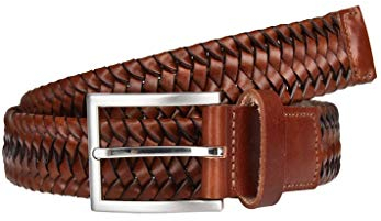 LLOYD Men's Belts Gürtel Herrengürtel Flechtgürtel Cognac 7587, Farbe:Braun, Länge:100