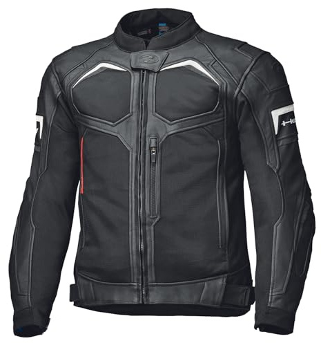 Hjäld Lumberjack 2 – motorcykelskjorta med skydd – CE-certifierad motorcykeljacka män EN 17092 – flanellmaterial – avtagbar huva – mjuka skydd axlar och armbågar – sv/röd, storlek 4XL