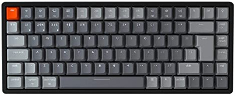 Keychron K2 Wireless Bluetooth/USB Wired Gaming Mechanical Keyboard, Compact 84 Keys ISO-UK-Layout RGB LED Backlight N-Key Rollover, Aluminum Frame for Mac Windows, Version 2
