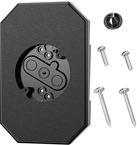 Siding Mounting Kit, Siding Mount Block, Outdoor Light Mounting Block with Built-in Electrical Box, Light Mount Plate for 4 inch and 1/2 inch Lap Double, Black