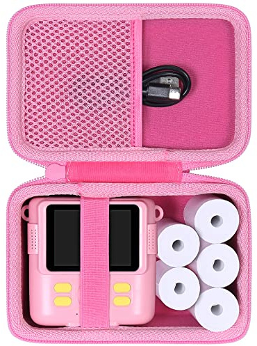 Aenllosi Hard Storage Case for OPERHOO/YORKOO/Gofunly/CHRERNA, Pink | Also Fits AORILE Kids Instant Print Camera Childs Camera Photo Paper & Color Pen Organizer, EVA Hard Shell Protection