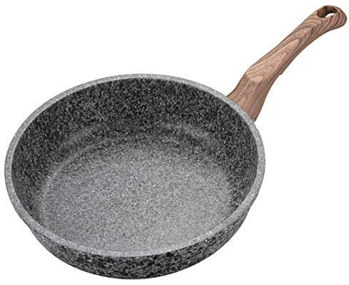 Verdickende Antihaft-Bratpfanne aus medizinischem Stein, 20–28 cm, Mehrzweck-Pfannkuchen-Steak-Pfanne, keine Dämpfe, Verwendung für Gas-Induktionsherd (Größe: 24 cm)