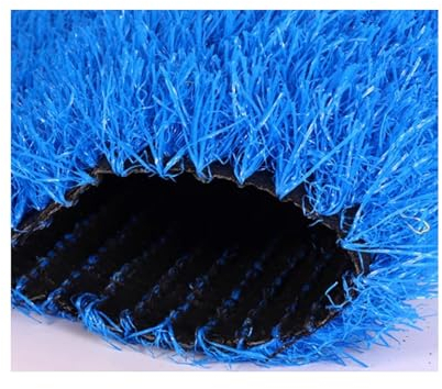 LOOQS Blauer Kunstrasen-Teppich, dick, 2,5 cm, Kunstrasenmatte für draußen und drinnen, mit Entwässerungslöchern, leicht zu schneiden (Size : 2x3m)