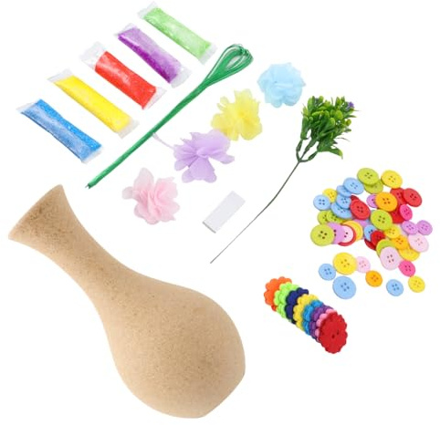ifundom Kit de Jarrón de Bricolaje 2 Juegos para Niños en Madera