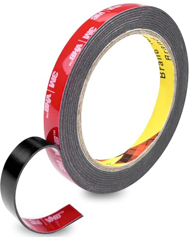 Lectorias Nastro Biadesivo Extra Fortes, Adesivos Doppia Faccia, Adesivi Sottile Entrambe le Parti Nero, Biadesivi, Nastro di Montaggio ad Alte Prestazioni, per Decorazione Della Casas Dell'auto