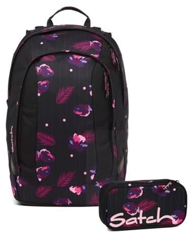 Satch Air Schulrucksack Set 2tlg. inkl. Schlamperbox (Mystic Nights)