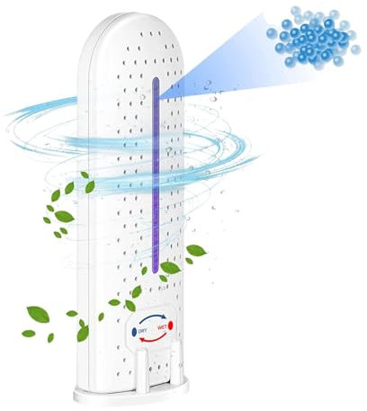 Bathroom Dehumidifier - Small Room Home Portable Battery Operated Dehumidifier for Closet, Bedroom, RV - Removes Humidity