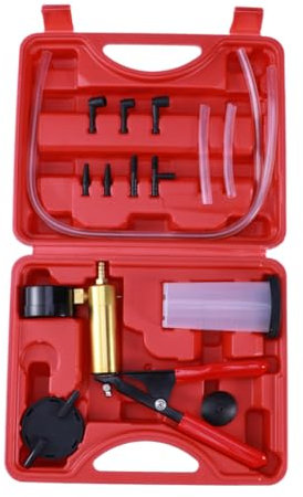 OSOLADY Manuelle Vakuumpumpe Handpumpe mit Drucktester für Bremsenentlüftung Auto und Motorrad Vakuumtester für Klimaanlage und Unterdrucksysteme Handheld Prüfgerät für Fahrzeugwartung