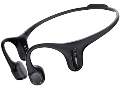 mojawa Aerra Casque Sport à Conduction Osseuse, Ouvert, Bluetooth 5.2, Étanche IP67, Micro Réducteur de Bruit, pour Course, Vélo, Randonnée, Salle de Sport et Usage Quotidien, Noir