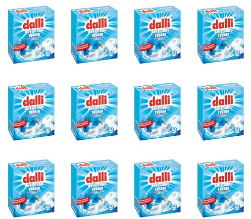 dalli® Anti-Grau Tücher I 12 x 15 Waschladungen pro Packung I Verhindert Grauschleier & Farbverlust bei heller Wäsche | 12er Pack