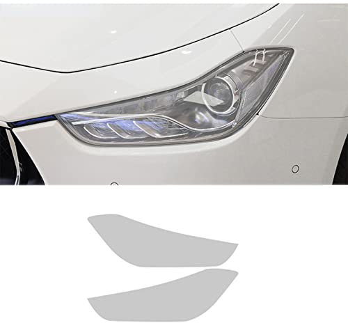 Pellicola Protettiva per Fari Auto per Maserati Ghibl M157 2014+, Adesivo in TPU Trasparente Nero Fumo