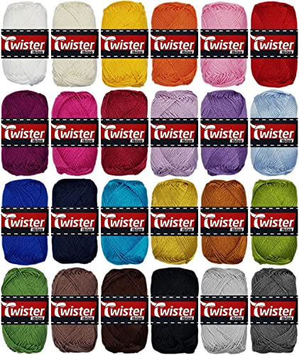 10x50 Gramm Twister Ibiza aus 100% Baumwolle mit Farbauswahl