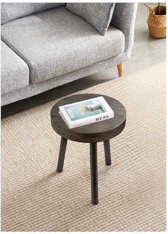 M.J COMFY-LIFE Wooden Stool Plant Stand Mini Corner Table Bathroom Stool