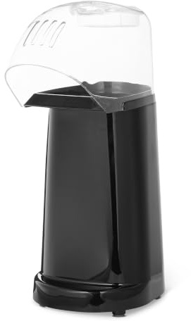 Amazon Basics Máquina para hacer palomitas de maíz de aire caliente con taza medidora integrada, 16 tazas, 1400 W, color negro