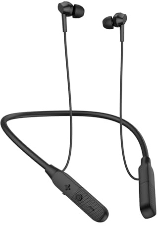 Nsyee V6.0 Bluetooth Neckband Earphones, 30H Playtime, Voice Assistant Compatible, Bluetooth Headphones, Lightweight Neckband Headset, Magnetic In Ear Earbuds for Running, IPX4 Noise Cancelling, Black