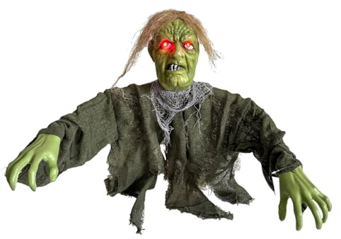 Halloween Yard Decoration: Scary Outdoor Ornament, Ghost Skeleton Pumpkin Illuminated Decorative Accent | Spooky Garden Planter Porch Planter Lawn Yard P