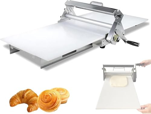 Macchina per Sfogliare la Pasta Pieghevole, Macchina per Sfogliare la Pasta a Manovella, Strumento da Banco per Sfoglia E Pizza(TYP400)