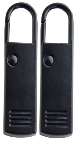 Hoement Tiranti per Cerniere Neri in Lega di Zinco Resistente, Testa di Cerniera Sostituibile per Borse, Abbigliamento Femminile e Scarpe, Kit Riparazione Zip per Valigie e Giacche
