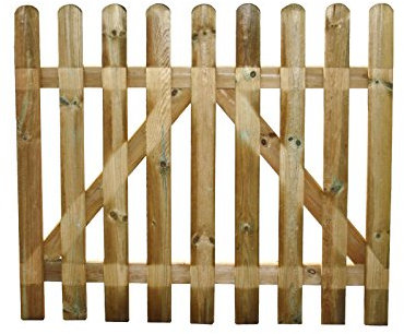 Cancello in legno Europeo impregnato in autoclave recinzione giardino resistente 80x100 cm EV