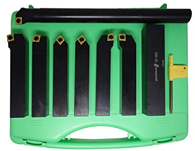 PAULIMOT Drehmeißel-Set mit Wendeplatten, 20 mm, 7-teilig inkl. Bohrstange