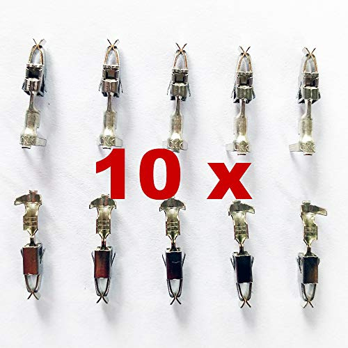 KFZ Ersatz Stecker Einspritzdüse Benziner BOS EV1 (10 x TERMINALS FEMALE) for Normal+Low 2,3,4,5,6,7,8,9,10 pin 1287013003, 1 287 013 003, 1037906240, 1 037 906 240, 191972525B, 282193-1